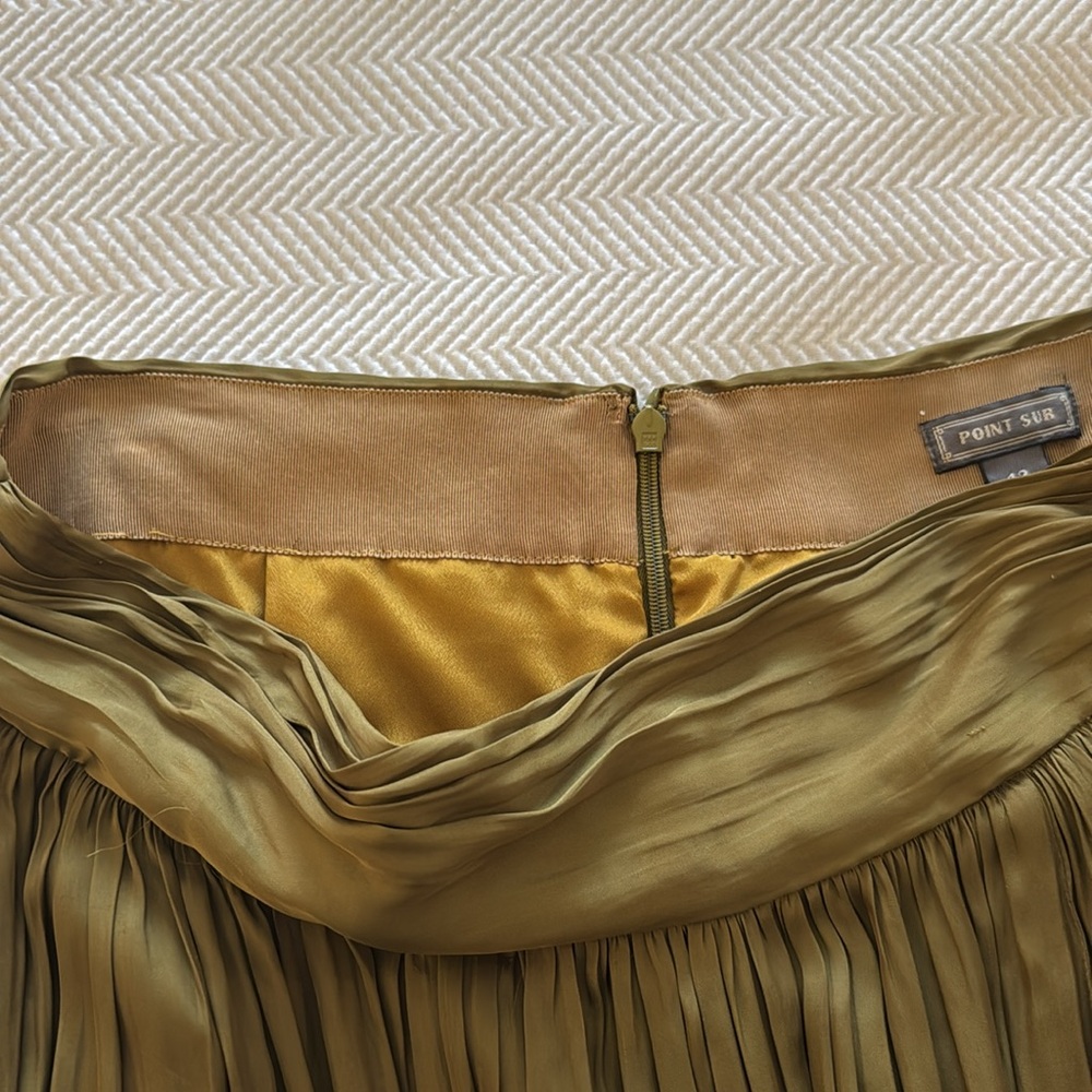 J. Crew Point Sur Olive Green Maxi Skirt - Picture 4 of 5